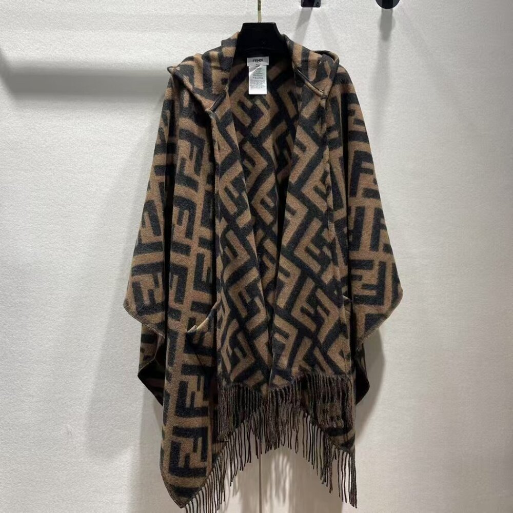 Fendi hooded cape
